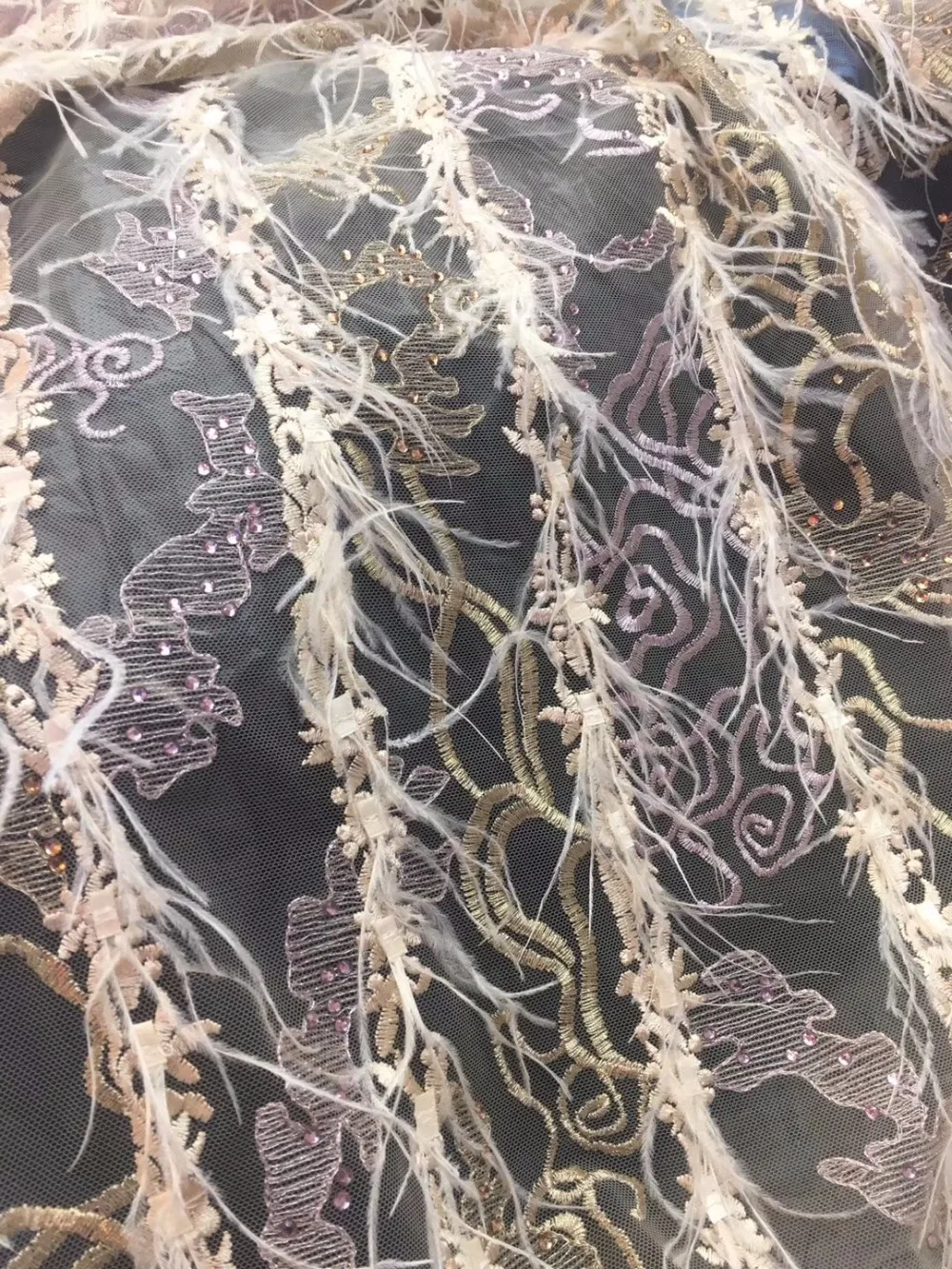 

New design African Lace Fabric.High quality fashion French tulle lace Fabrics 5yds/pc