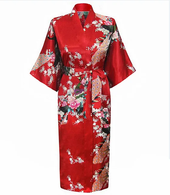 Most Popular Pink Chinese Women Robe Kimono Bath Gown Lady Summer Silk ...