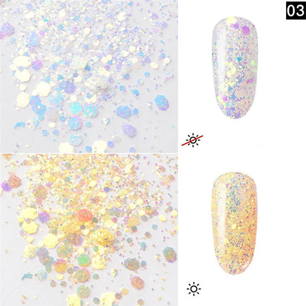 501 Новое модное оптическое зеркало-Хамелеон порошок DIY пыль дизайн ногтей Блестящий хромирующйи пигмент