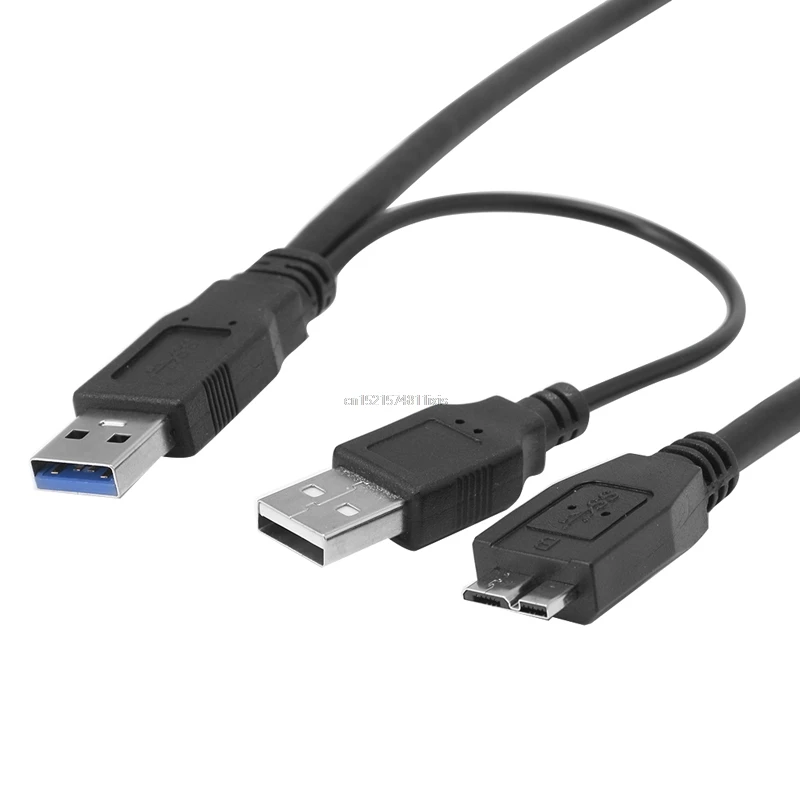 Новый внешний жёсткий диск USB 3 0 Dual Power Y Shape 2 x Type A на Micro B Cable|Кабели для