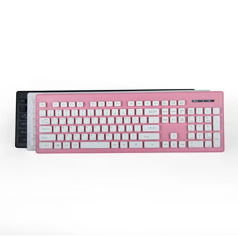 Проводная цветная домашняя офисная шоколадная клавиатура 104 раскладка