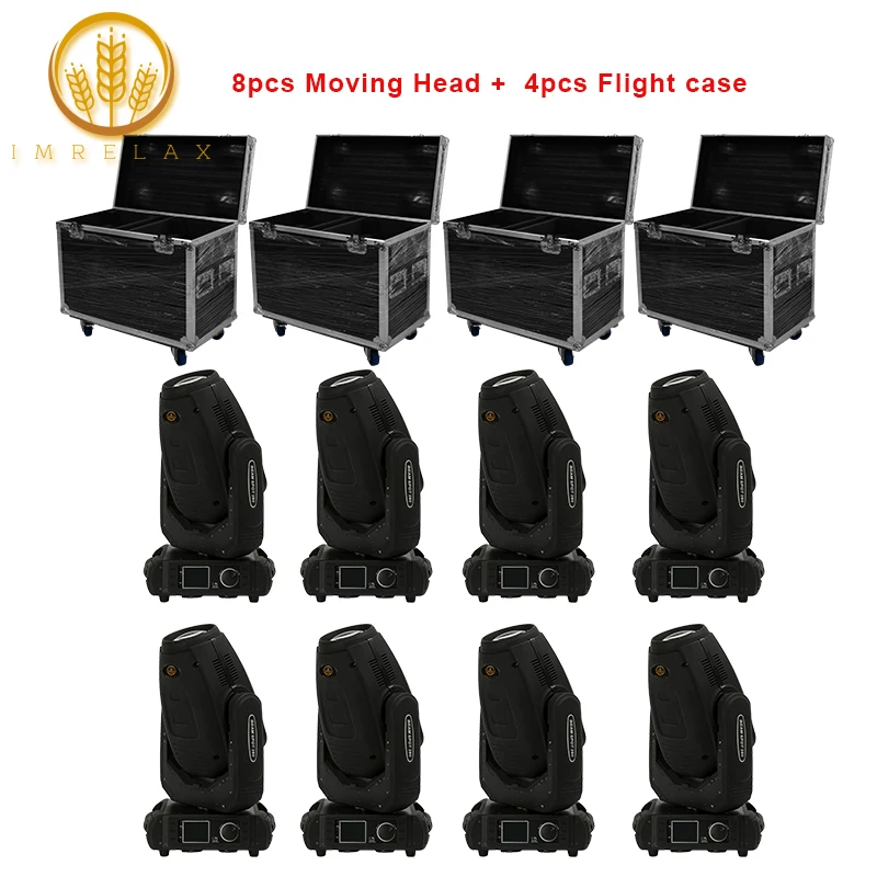 

IMRELAX 8pcs Sharpy Beam Spot Wash 3in1 Moving Head Light With Flight Case Package DJ Disco Party Light With Quality Assurance