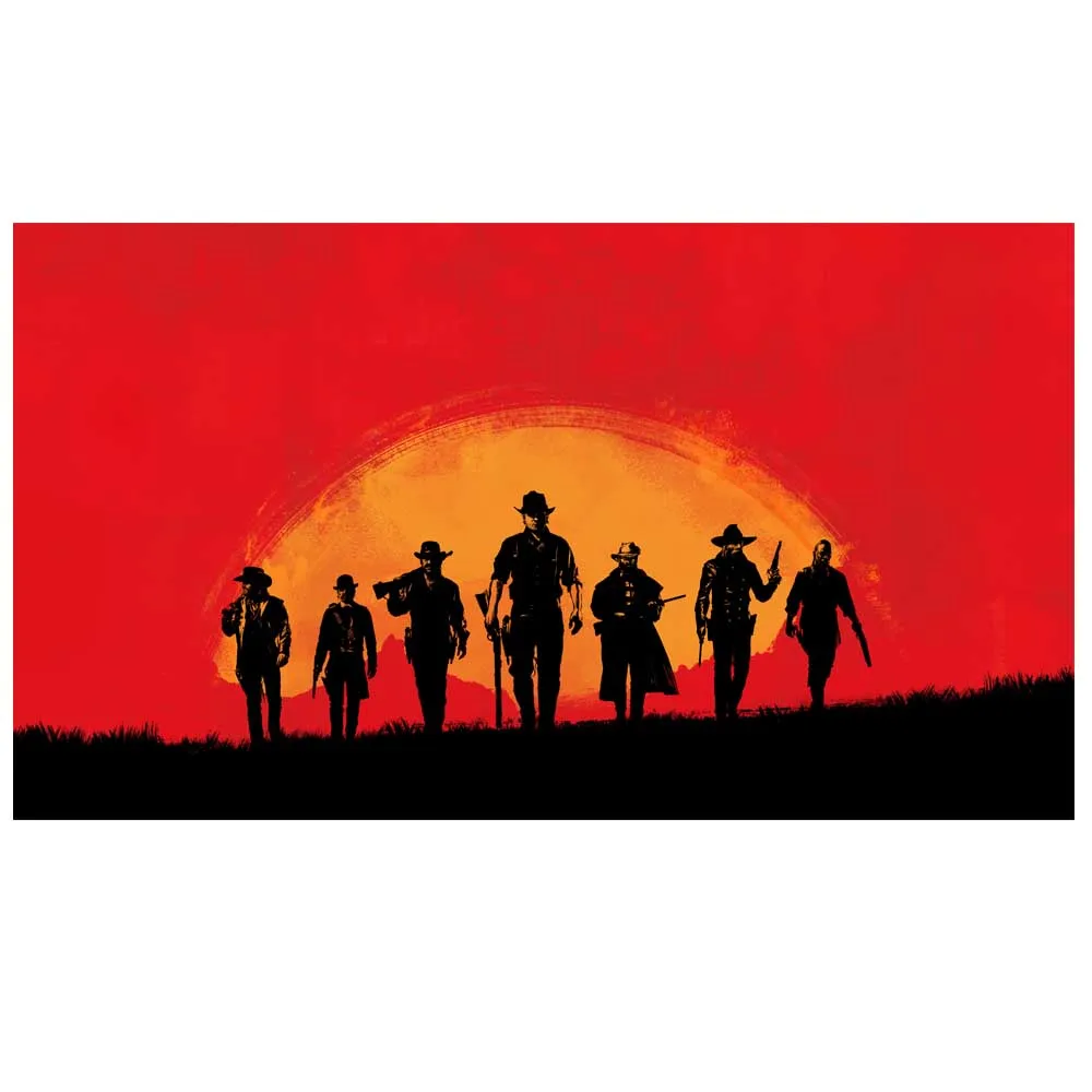 

TaaWaa Red Dead Redemption II 2 Hot New 2018 Classic Video Game Vintage Cover Poster Art Silk Light For Room Wall Printing Decor