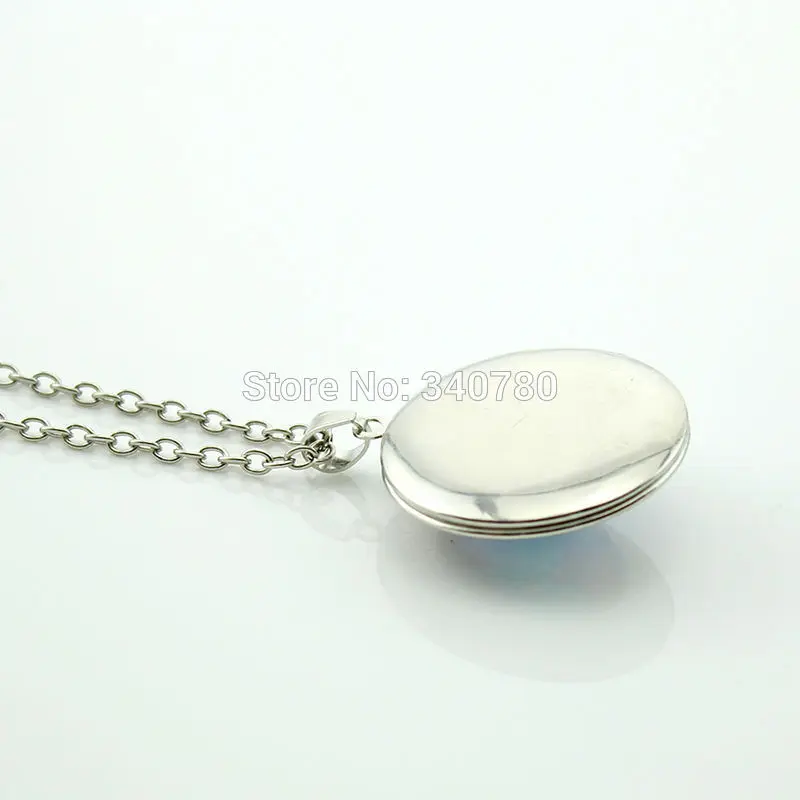 Silver Round Necklace Unicorn Vomiting Rainbow