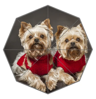 

Custom Yorkshire Terrier Smart Pet-2 elephant Foldable Umbrellas Suprised Gift For lover friend