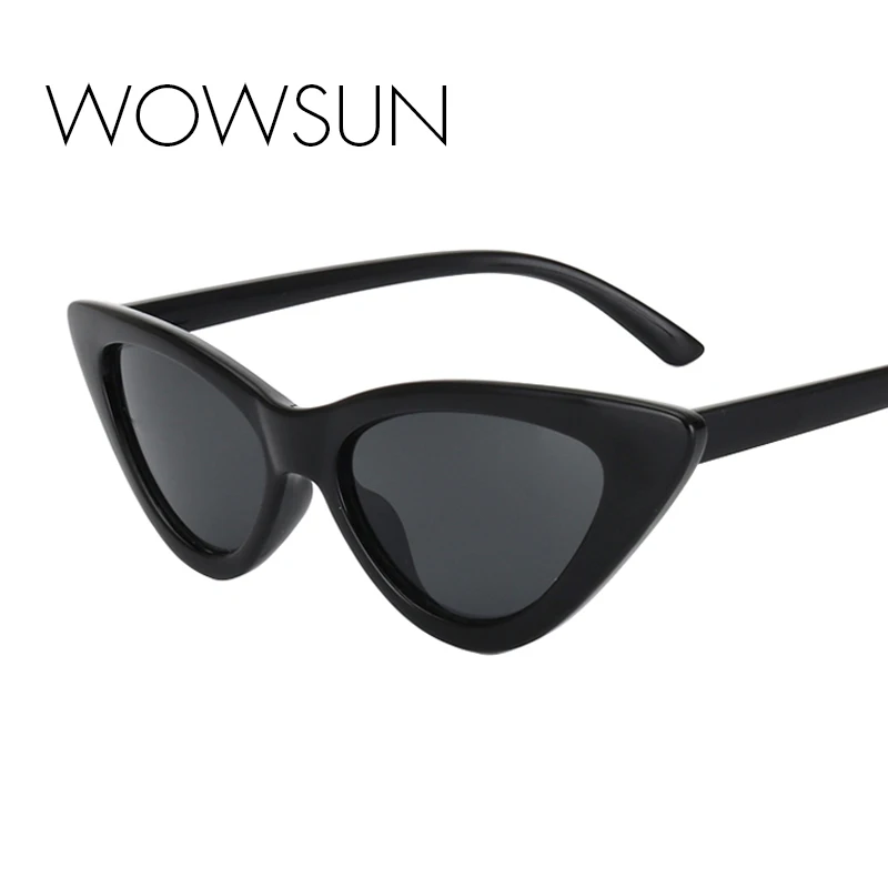 WOWSUN Винтажные Солнцезащитные очки кошачий глаз для женщин ацетатная оправа