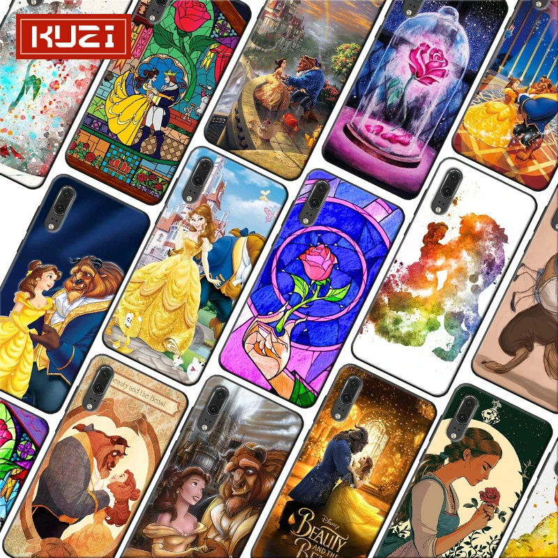 Beauty Beast Rose Princess love Cute Soft Silicone Phone Case for  huawei honor 8x 10 20 10 lite  20 pro