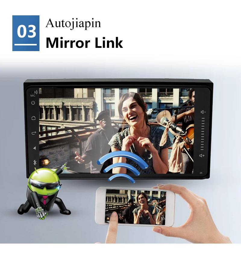 Best Android 7.1 7 inches Car Radio Double 2 DIN 2GB RAM Universal Stereo Quad Core Car Head Unit with Touch screen for Toyotal 10