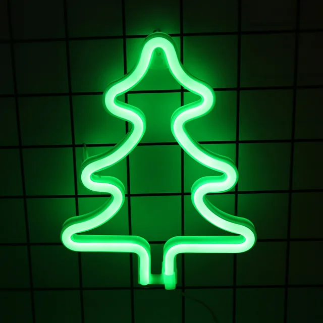 Dcrlamp LED Christmas tree Night Light Hanging Neon Lights & Lighting