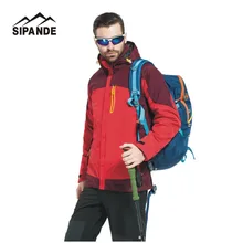 Новая мужская зимняя ветровка для походов, куртки, непромокаемая верхняя одежда, спортивные куртки с капюшоном для кемпинга, походов, 2 в 1, теплые пальто