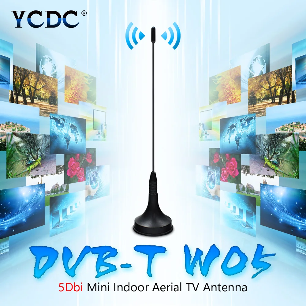 YCDC 5DBi 174-230 МГц и 470-862 МГц цифровой DVB-T ТВ Freeview HD ТВ антенна усилитель мощности сигнала с магнитной основой