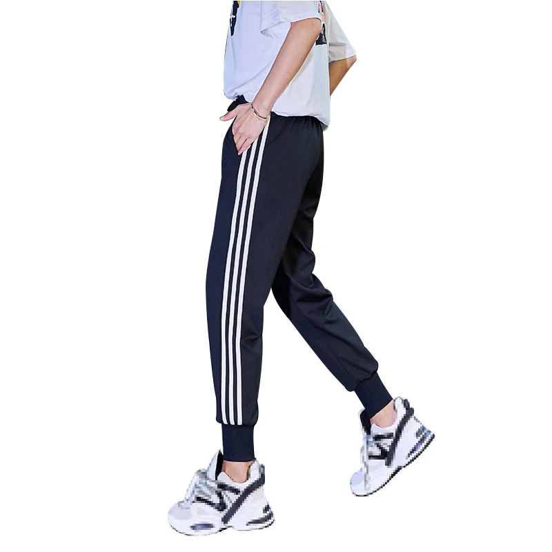 white side sports pants female summer/winter streetwear plus size pants cargo women trousers loose jogger woman sweatpants