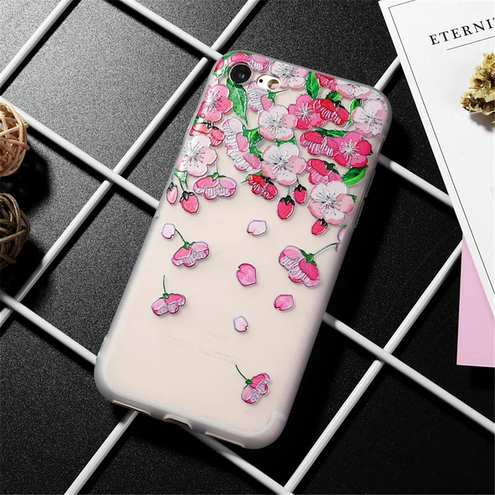 3D Relief Case for Iphone 6s Soft Protective TPU Back Cover for Iphone 5 5S 6s Plus X XS Max XR Phone Silicone Case for Iphone 7 (13)_