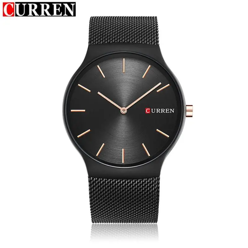 

CURREN 8256 Men's Watch Trendy Ultrathin Stainless Steel Casual Business Sports Waterproof Quartz Watch Wristwatch For Male
