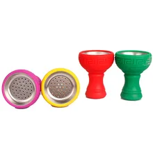 Пористая силиконовая дымовая чаша курильщики из нержавеющей стали для кальяна горшок трубка курительная труба кальяна