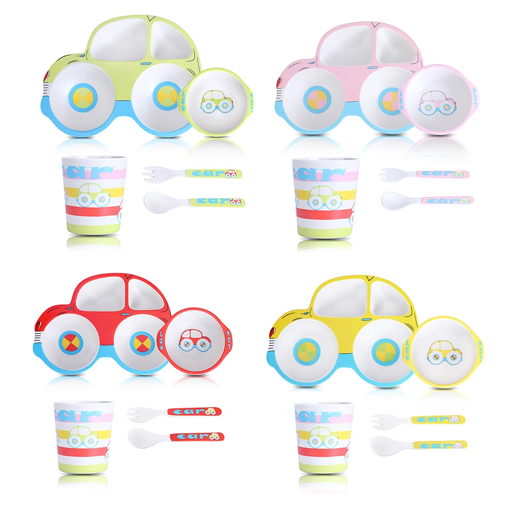 5pcs/set Baby Feeding Food Tableware Set Child Bamboo Fiber Plate Dish Bowl Fork Spoon Cup Dinnerware Set For Kids Safe Material 5pcs/set Baby Feeding Food Tableware Set Child Bamboo Fiber Plate Dish Bowl Fork Spoon Cup Dinnerware Set For Kids Safe Material