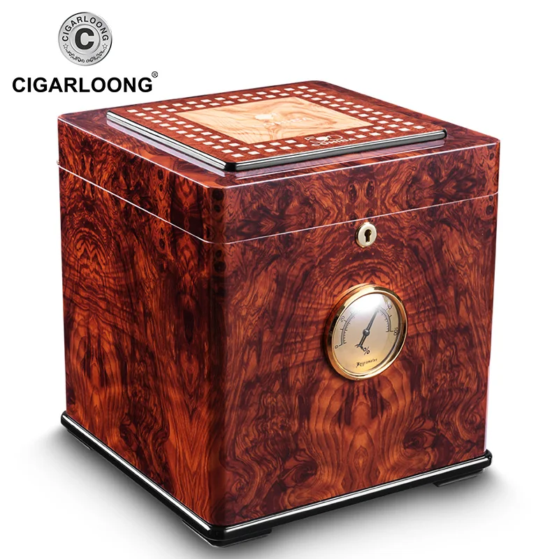 

CIGARLOONG Cigar moisturizing box cedar alcohol mellow piano paint moisturizing large double-storey CA-4003