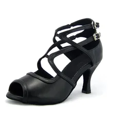 Костюмы для латиноамериканских танцев Обувь Для женщин pu или кожа Туфли для латинских танцев женские 7.5 см или Другое Каблучки кожа Материал красные, черные золото Цвет JYG937