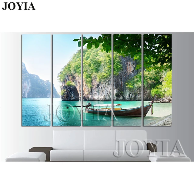aliexpress com buy large wall art canvas prints tropical island