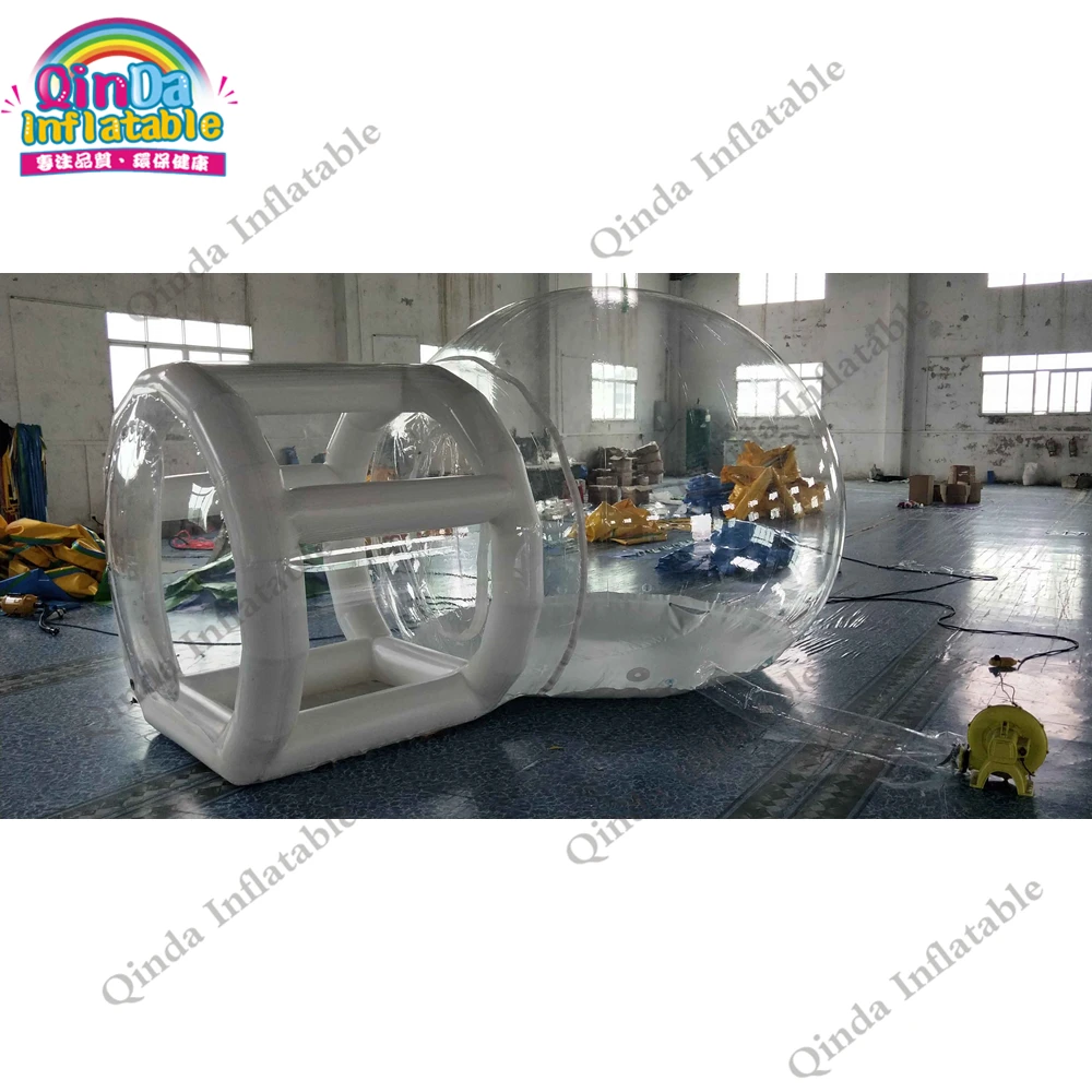 Transparent PVC Inflatable Dome Camping Tent 3m Inflatable Bubble Lodge Tent With 2m Trance Frame Tube 4