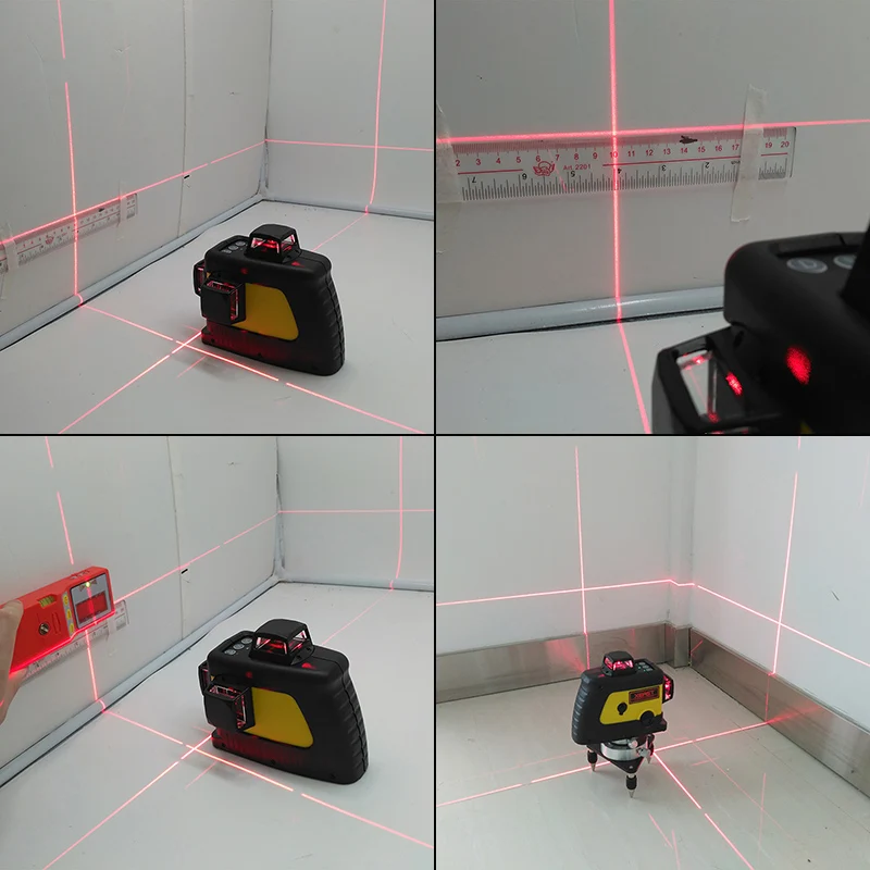 XEAST 12 линейный лазерный уровень 360 самонивелирующийся крест линия 3D красный луч с