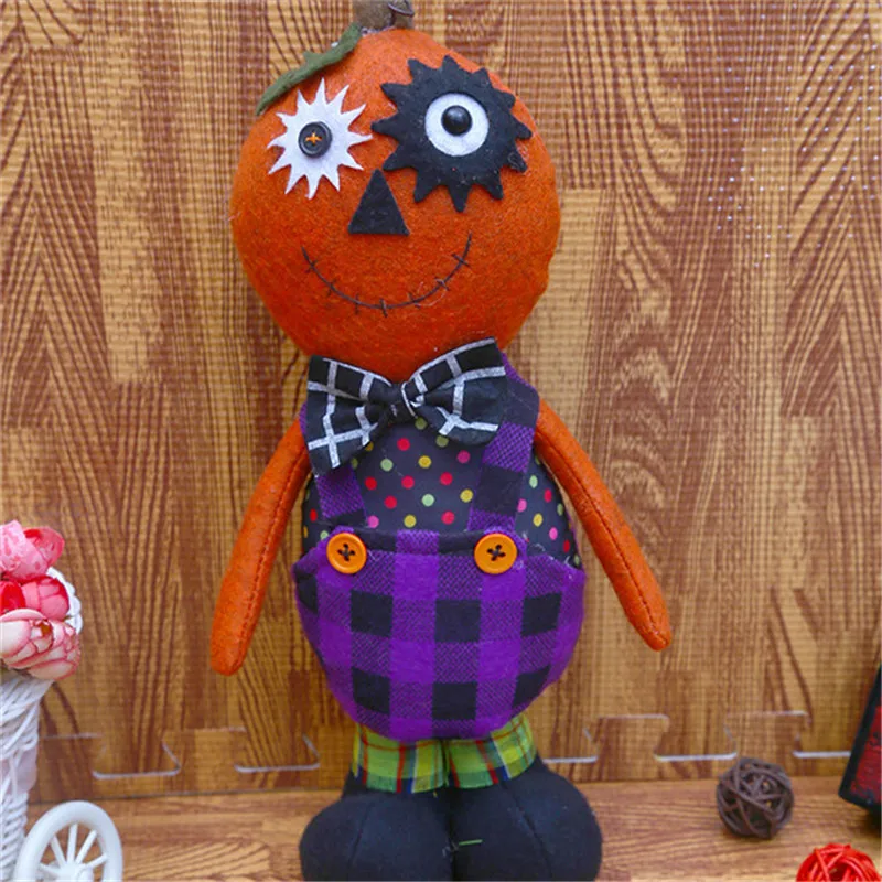 Halloween Fright Night Dolls Witch Ghost Black Cat Pumkin Elf Plush Toys Christmas Kids Friends Gift Cartoon Cosplay Decor  (8)