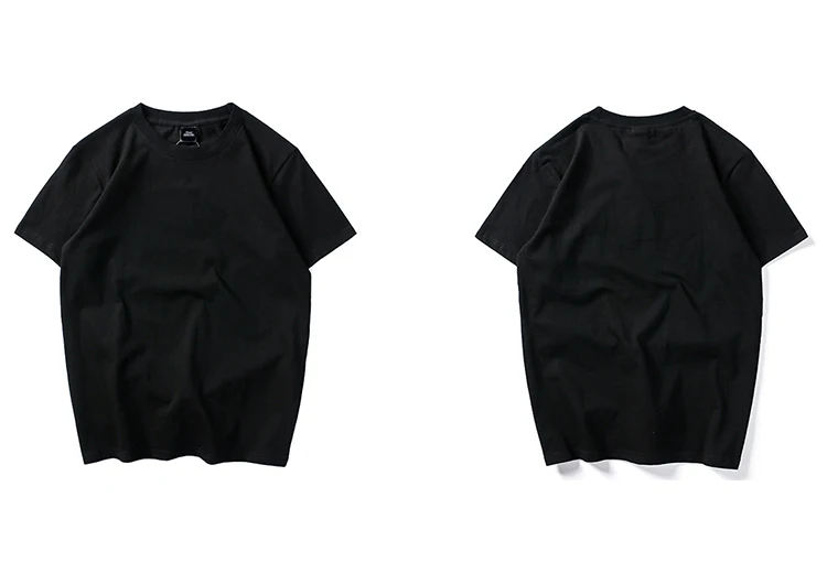 Корейская простая футболка Харадзюку, хлопковые повседневные мужские футболки, лето, хип-хоп футболка, уличная белая Базовая футболка с коротким рукавом