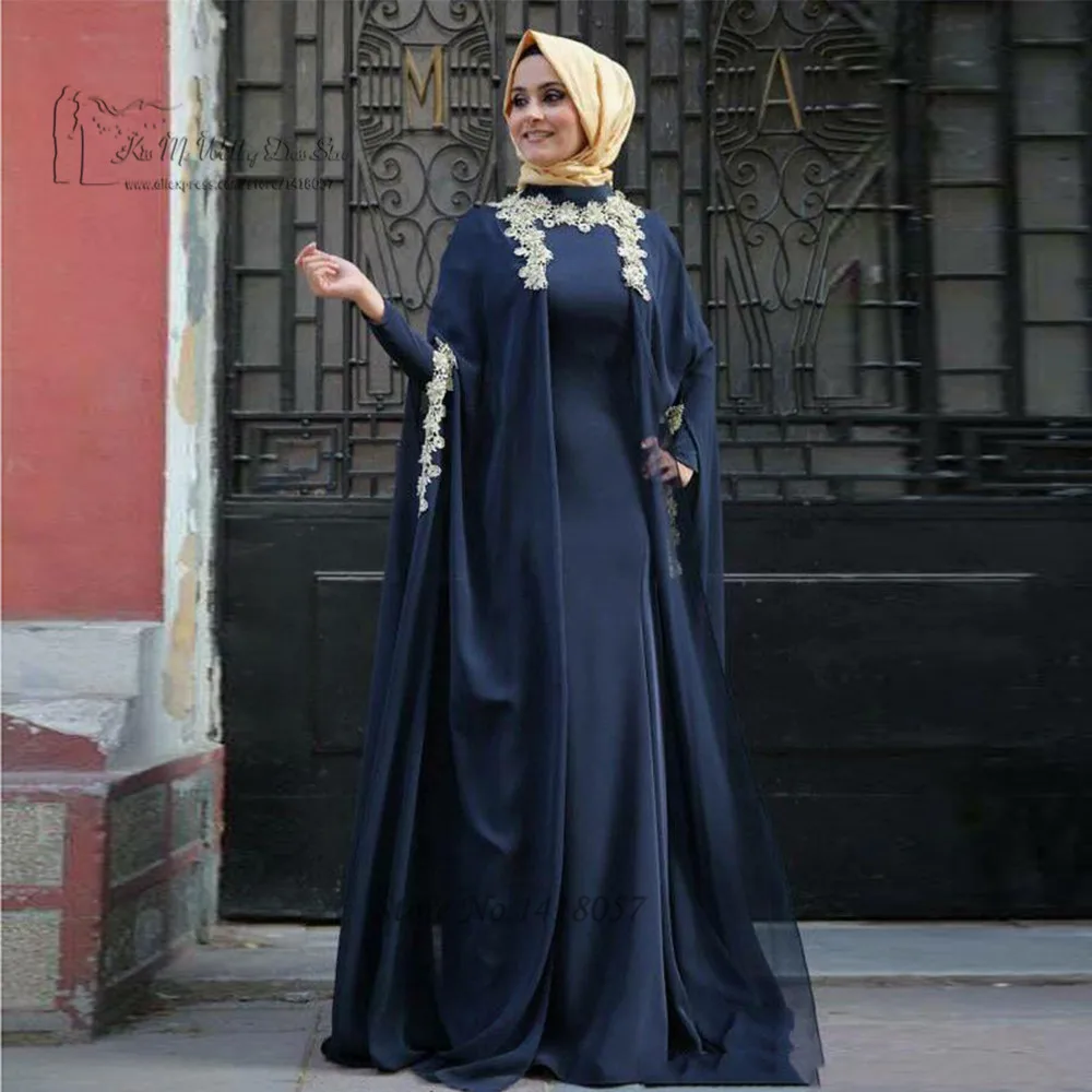 Muslim Evening Dresses font b Hijab b font Long Sleeves Arabic Evening Gowns Dress Abiye font