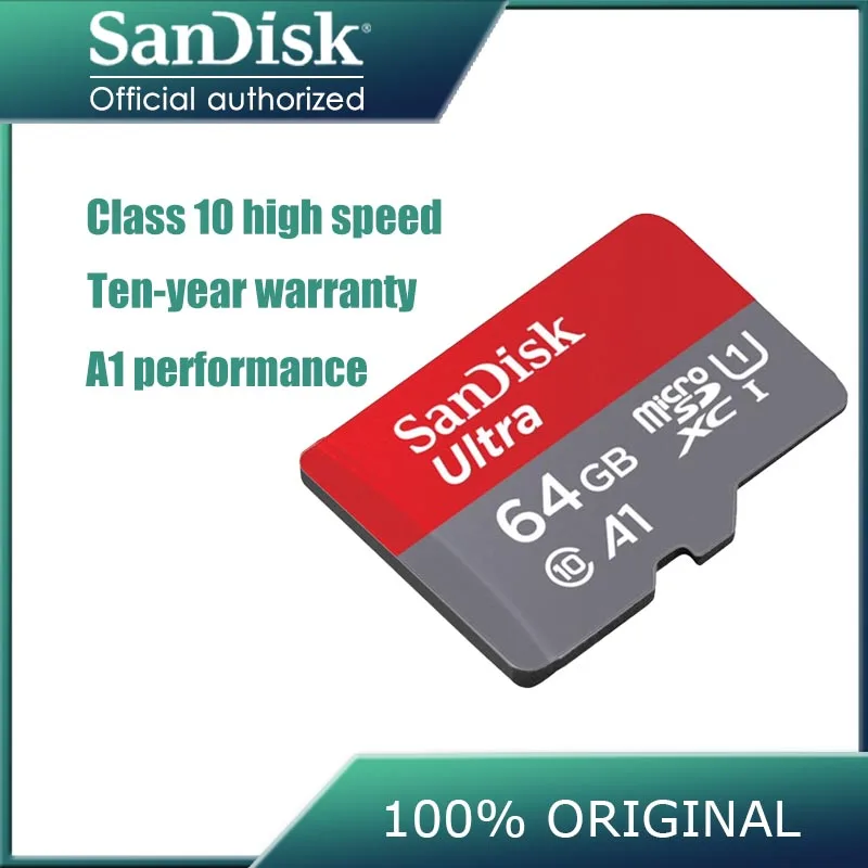 Карта памяти SanDisk 64 ГБ 512 Гб microsd класс 10 TF карта micro sd 16 32 128 Флэш для