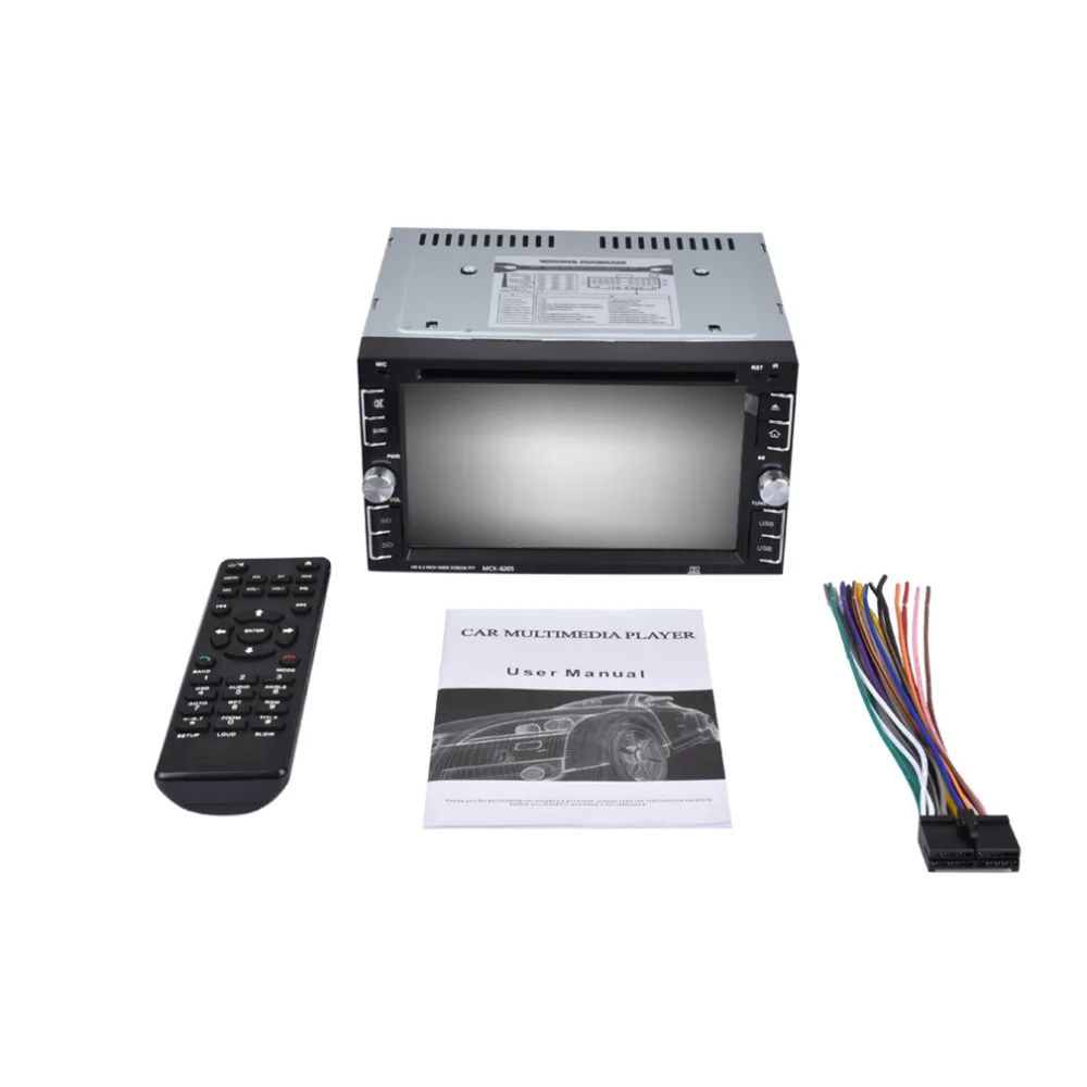 2017 New 2 DIN Car DVD Player Double Radio Stereo In Dash MP3 Head CD Camera Parking HD Video Audio 800 x 480 Touch Screen