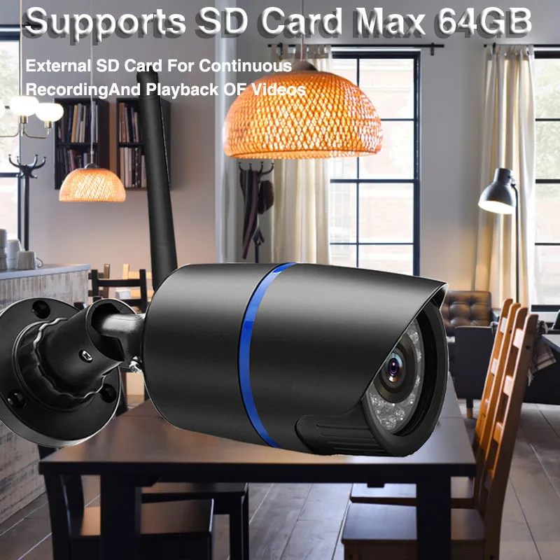 

HD 1080P 720P Wireless IP Camera P2P Motion Detected Waterproof WiFi Camera Bullet with 64G SD Card Slot -Yoosee
