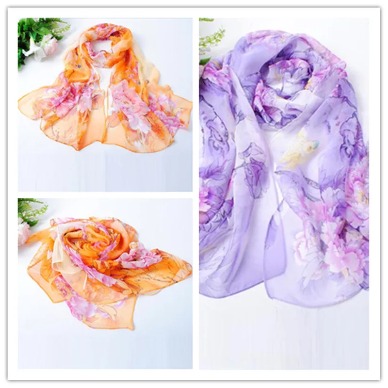 

Fashion Chinese style 2019 Lady Long Wrap Women's Shawl Chiffon Scarf Scarves