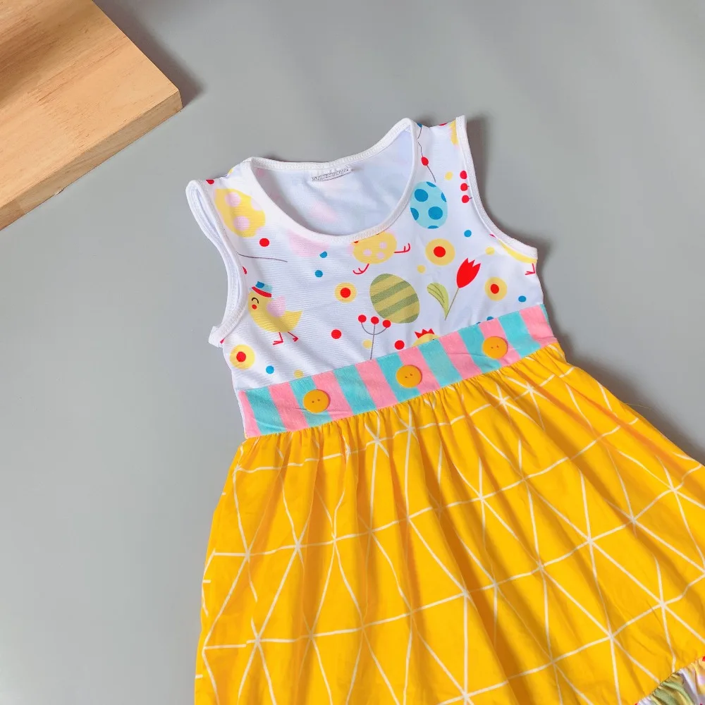2019New style Summer Yellow dress ruffle trim Baby Girls Dress birdie blouse princess dress 2019New style Summer Yellow dress ruffle trim Baby Girls Dress birdie blouse princess dress