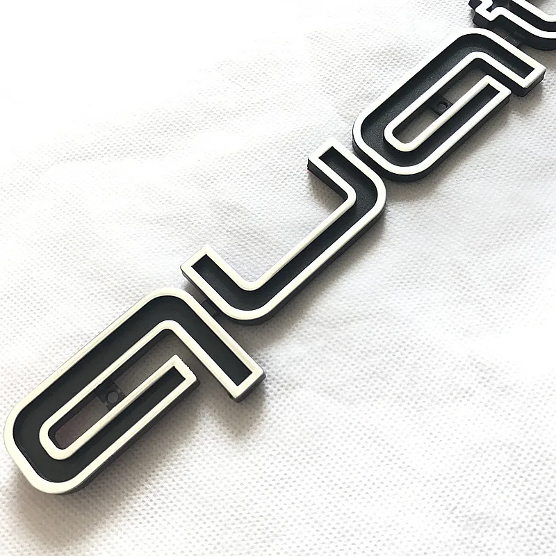 High quality Quattro Logo Emblem Badge Car Stick ABS Stickers front grill Lower trim For Audi A4 A5 A6 A7 RS5 RS6 RS7 RS Q3