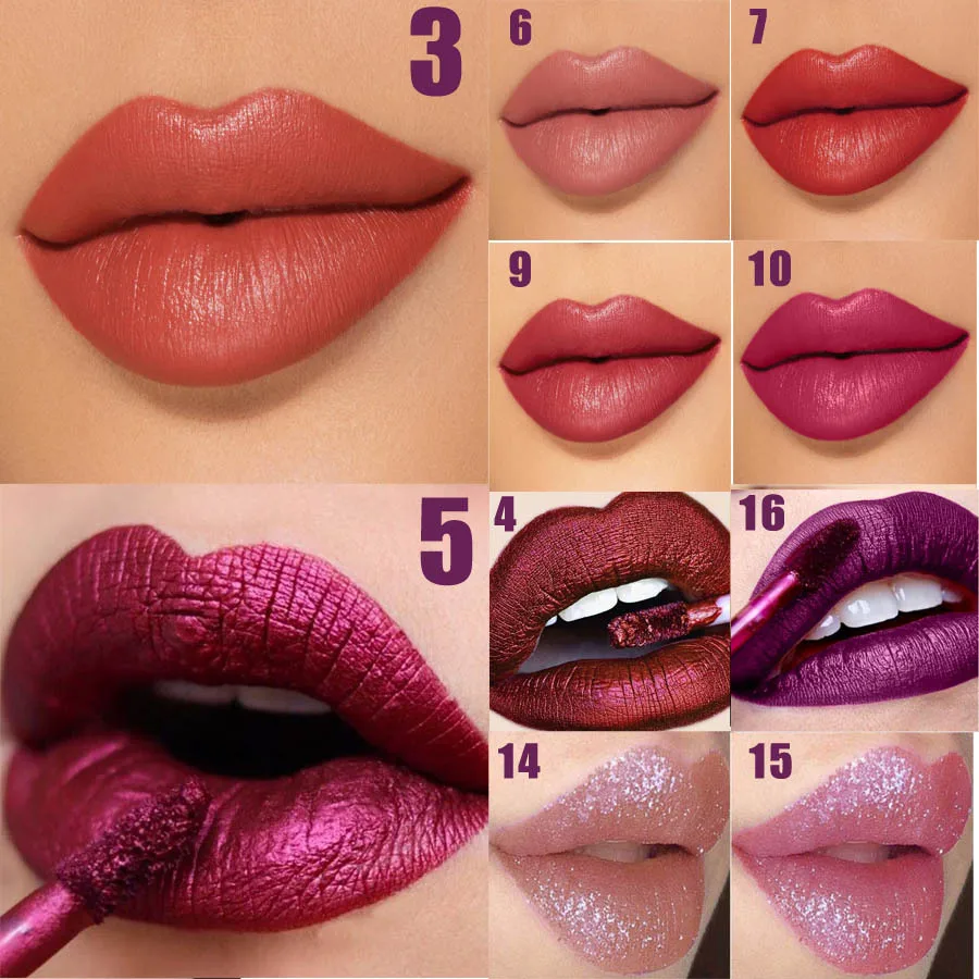 

Lips Beauty Makup Pigment Waterproof Lipgloss Long Lasting Shimmer Velvet Matte Nude Lipstick Red Lip Gloss