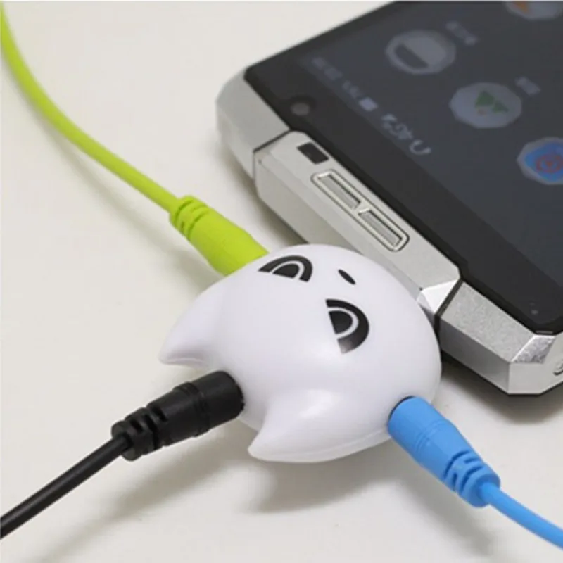 CatXaa 3 in 1 Batman Nette 35mm Jack Adapter Kopfhörer Splitter für Samsumg IPhone 5 6 5S 6S Plus M