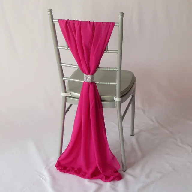150 PCS Graceful Chiffon Chair Sash Chiavari Chiffon Chair Sash with