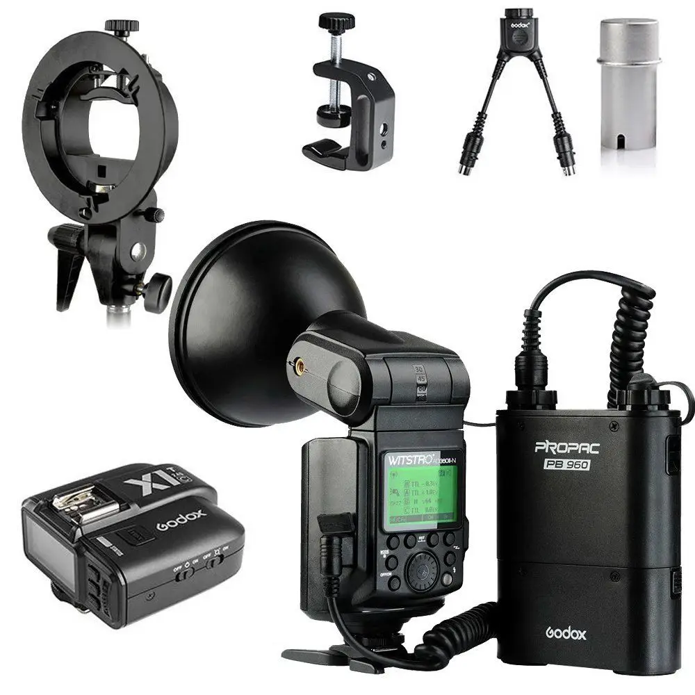 

Godox Witstro AD360II-N i-TTL HSS Portable Speedlite Flash Light + PB960 Power Battery Pack Kit Black +X1T-N For Nikon