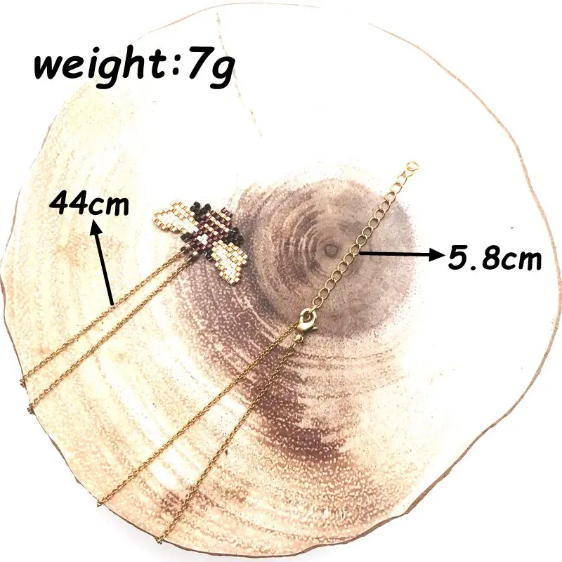 FAIRYWOO, Ретро стиль, пчела, ожерелье, животные, мода, нержавеющая сталь, чокер, Миюки, стекло, из бисера, украшения для женщин, подарки ручной работы