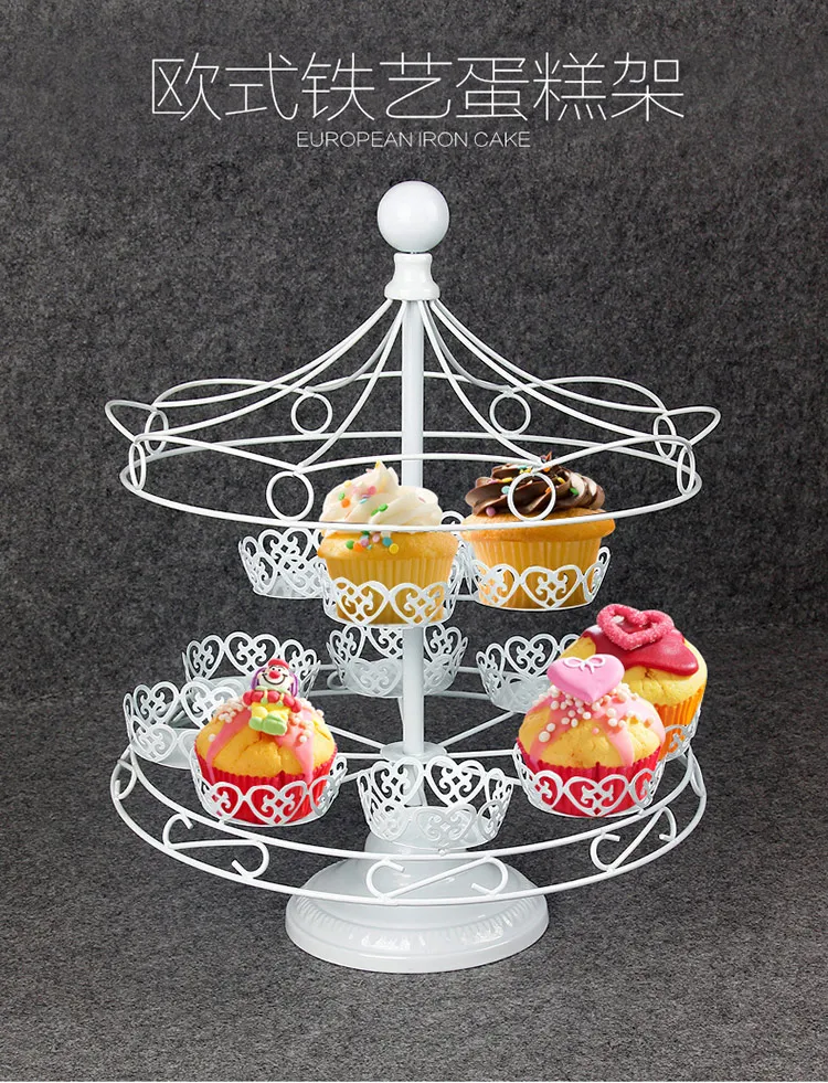 

Baby shower Carousel cupcake stand turntable cake holder decoration for kid birthday wedding cake dressert stand