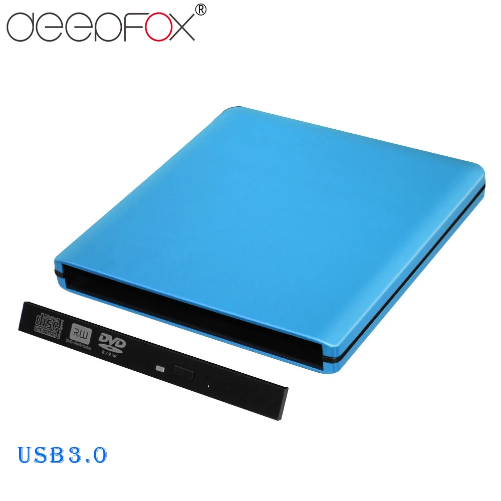  DeepFox Aluminum 12.7mm USB 3.0 External DVD Optical Drives Enclosure SATA II External DVD Case Sup