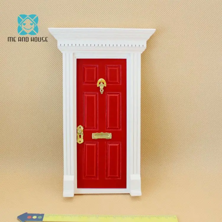 

1:12 Dollhouse miniature Fairy Door Mini Dolls Parts Children's Gift 4 Colors Dollhouse Accessories