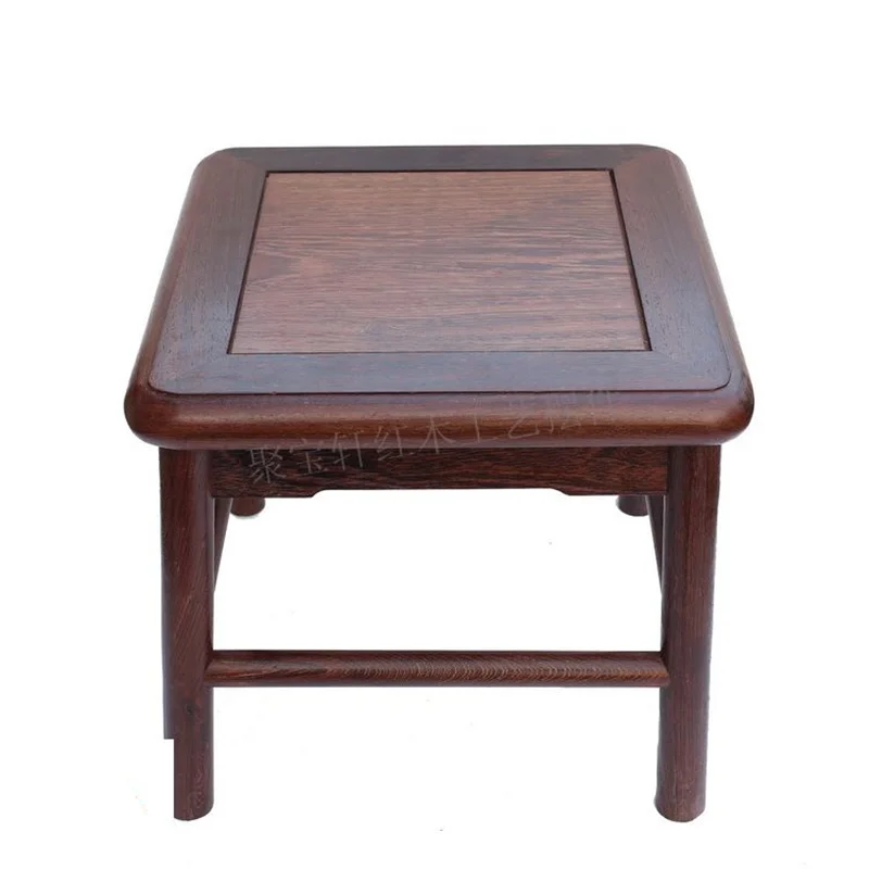 Wenge small square stool redwood stone vases of Buddha base solid wood carving handicraft furnishing articles