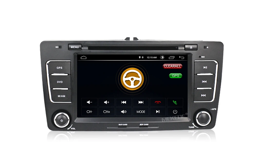 Cheap 2Din Android8.0 free shipping mic gift car audio for Skoda Octavia A5 car dvd player gps navigator bluetooth rds with map gift 16