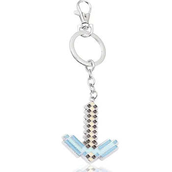 

QianBei Hot Sale Cute Unisex My World key Chain Ring Keychain Novelty Creative Keyring Trinket Charm Jewelry