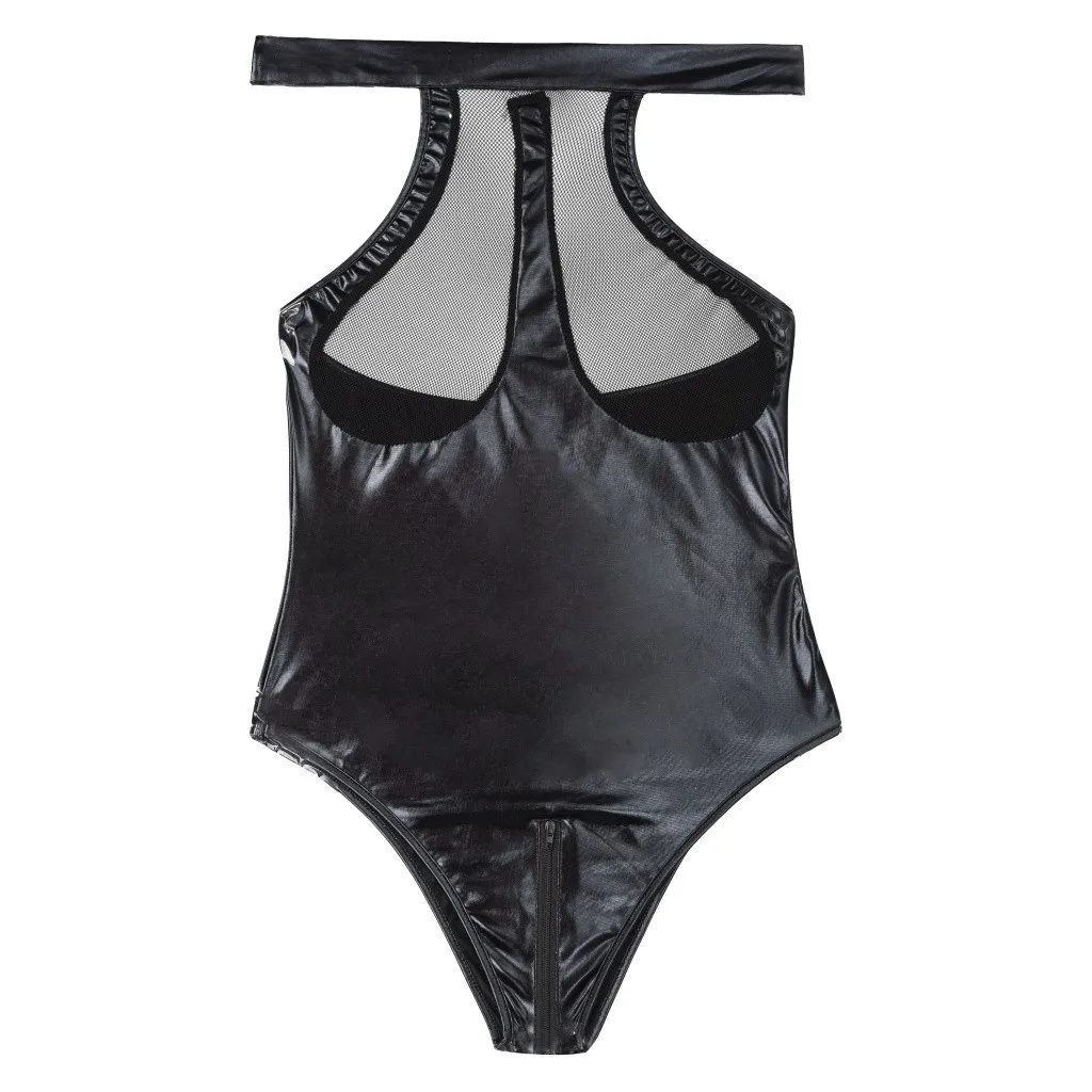 Bodysuit Womens Sexy Plus Black Size Leather Lace Lingerie Underwear Bodysuit Sleepwear Hotels Catsuit 19Mer26 P40