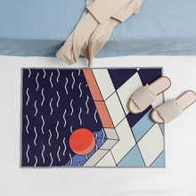 Collalily скандинавский ковер для гостиной геометрический дверной плед полосатый коврик для кухни ванной прикроватный современный