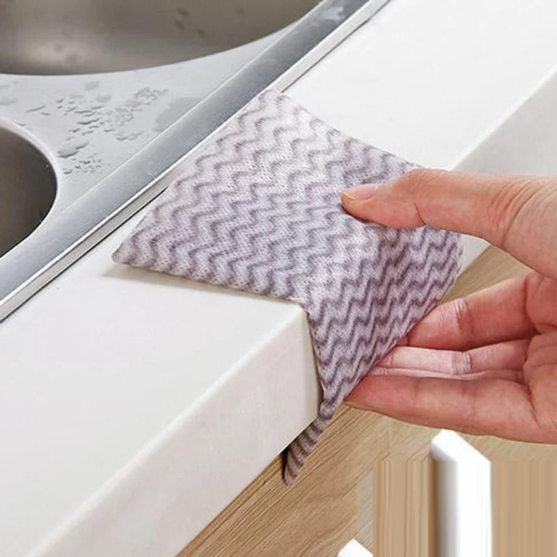 Wiping Scouring Pad Disposable Rags Non-woven Kitchen Cleaning Cloth Dishcloth Bathroom Washing Cloth oil-free absorbent wipes