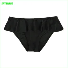 Женская юбка для плавания с рюшами, трусики, хипстерские Плавки бикини, черные темно-синие шорты для плавания