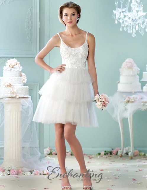 Mini a Line Princess Wedding Dress